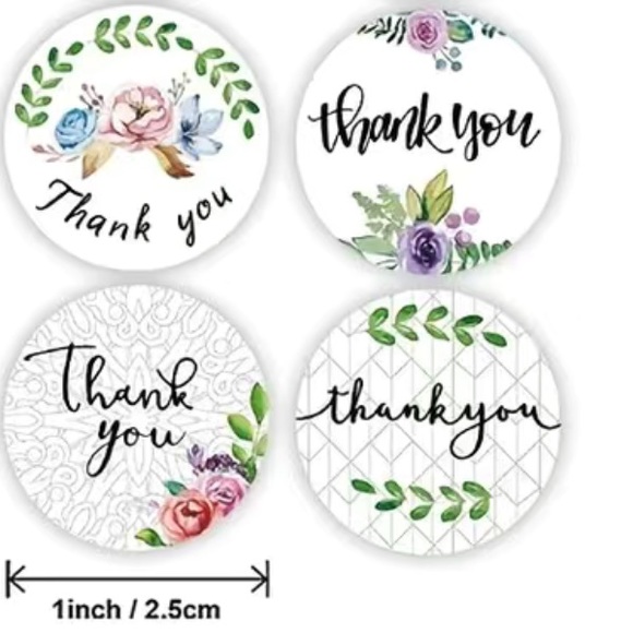 2/12 Thank You Stickers - Picture 2 of 2